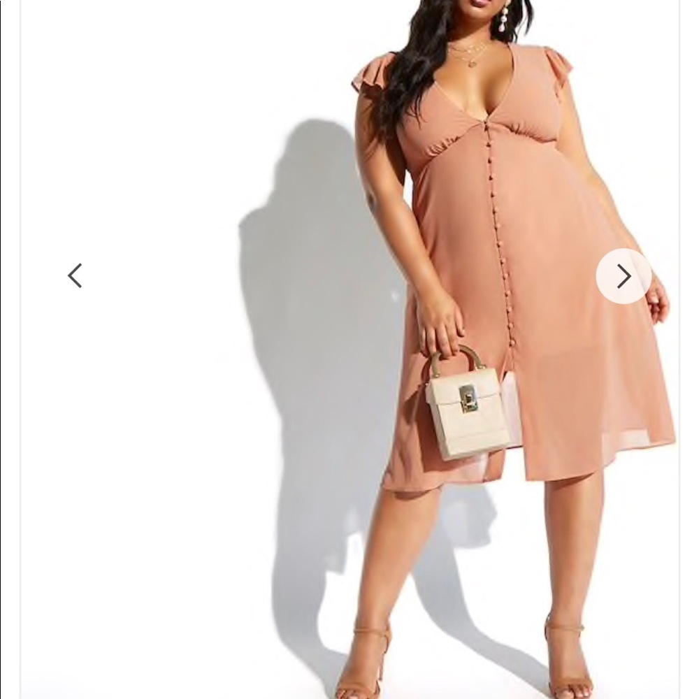 Forever21 flutter chiffon dress never worn!